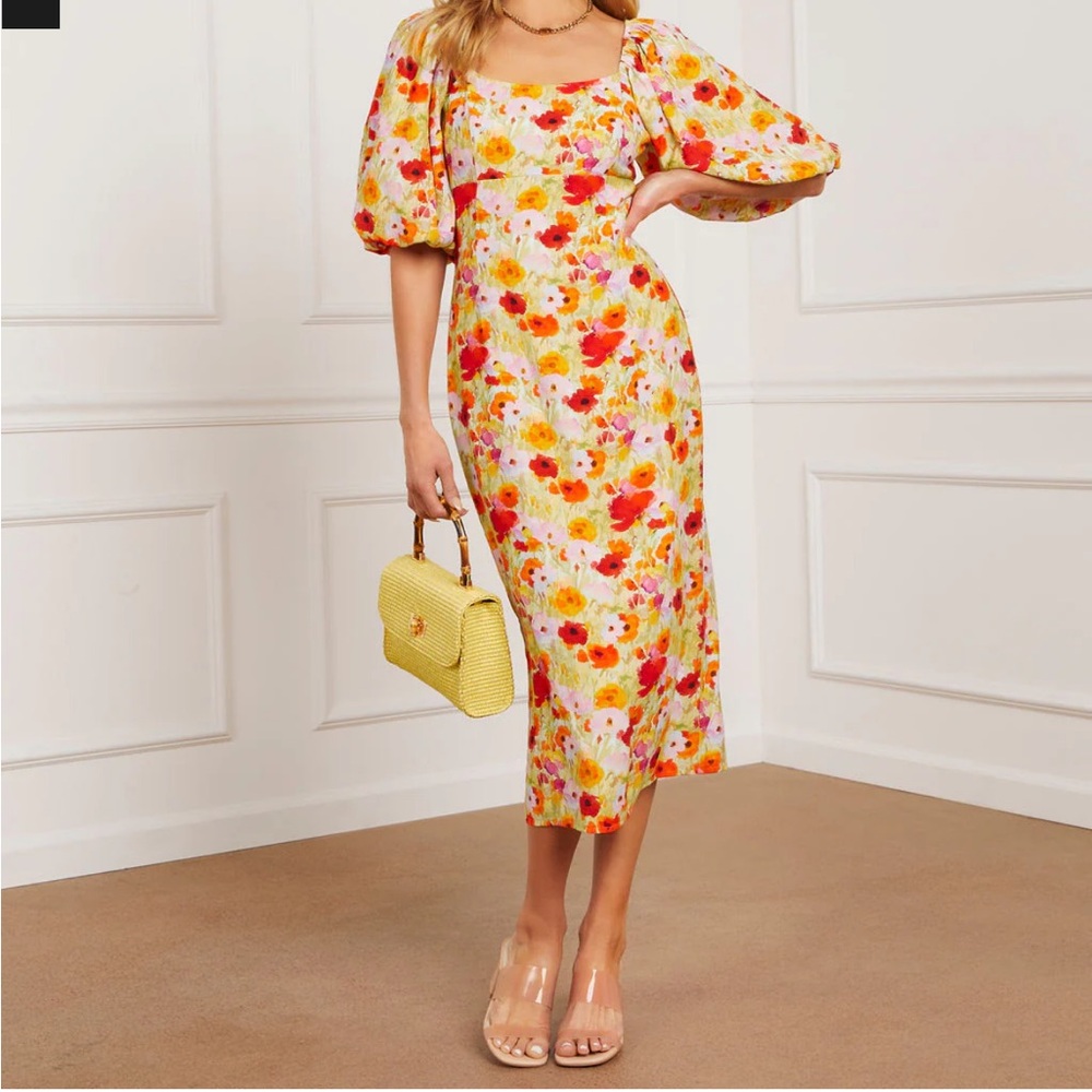 Floral Puff Sleeve Dress